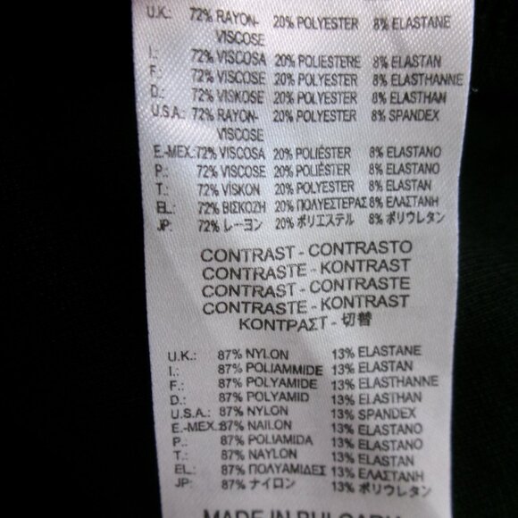 New DIESEL Sexy Sheer Back Sleeveless Bodycon Dress Zipper Front Jet Black M - Picture 11 of 14